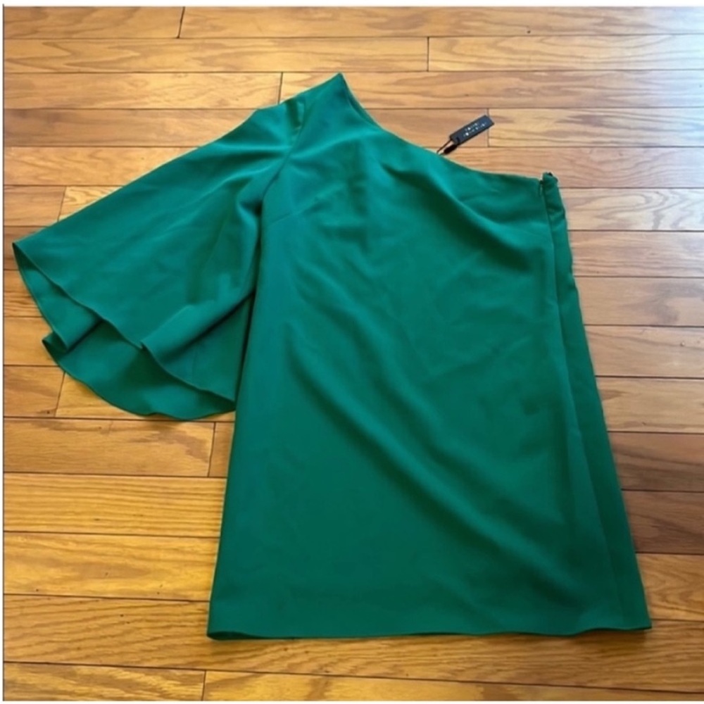 Milly Dress Women 6 Green One Shoulder Dress